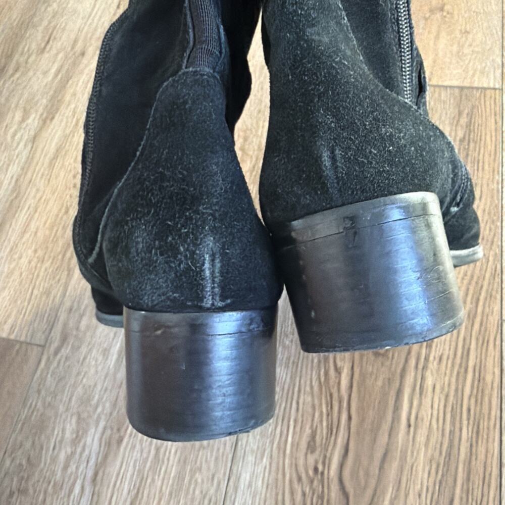 Vince Camuto Kochelda Over the Knee Boot Womens 9.5 Black Suede Side Zip Edgy - Picture 12 of 13